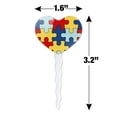 thumbnail image 6 of Autism Awareness Diversity Puzzle Pieces Heart Love Cupcake Picks Toppers Decoration Set of 6, 6 of 6