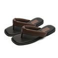 thumbnail image 1 of Chanclas Planas para Mujer Sandalias De Verano para Mujer Zapatillas De Playa Simples Retro para Exteriores Negro 38, 1 of 8