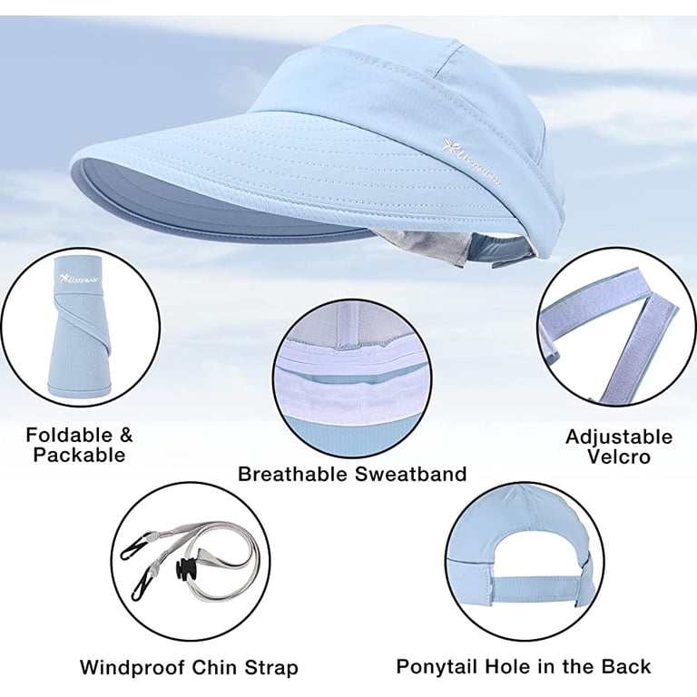Ponytail Sun Hats for Women, 2 in 1 Zip-Off Uv Protection  display picture 1