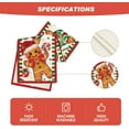 thumbnail image 5 of Gingerbread Candy Cane Christmas Table Runner, Seasonal Winter Kitchen Dining Table Decoration for Home Party Decor 13x120 Inch, 5 of 6