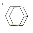 thumbnail image 2 of Travelwant Geometric Hexagon Shaped Mounted Floating, Home Decor, Metal Wire and Rustic Wood Wall Storage Shelves for Bedroom, Living Room, Bathroom, Kitchen and Office, 2 of 7