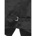 thumbnail image 6 of Kaerm Men's Sequin Vest Shiny Suit Vest V-Neck Party Dress Jacket Tuxedo Waistcoat Silver M, 6 of 7