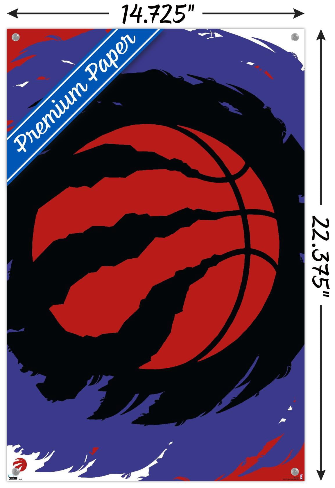 NBA Toronto Raptors - Logo 20 Wall Poster with Pushpins, 14.725" x 22.375"