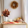 thumbnail image 2 of Fall Forest Mushroom Table Runner-Cotton Linen- 72 Inch Holiday Dresser Scarves, Orange Red Autumn Maple Leaf Watercolor Tablerunner for Kitchen Coffee/Dining Living Room Dinner Scarf Décor 13x72, 2 of 7