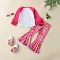 thumbnail image 6 of KYAIGUO 2PCS Baby Infant Girls Dinosaurs Sweatshirt Outfit Toddler Spring Fall Long Sleeve Sweatshirt Flare Pants Set for 9M-5T, 6 of 10