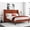 Burnt Orange, variant on Allewie Queen Size Fabric Upholstered Platform Bed Frame with Wingback Headboard, Light Grey
