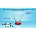 thumbnail image 3 of Libbey Martini Glasses 8.25 oz. Set of 10, Bulk Pack - Great for Cocktails, Wedding Favors, Party Favors, Events - Red, 3 of 5