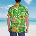 thumbnail image 6 of Balery St Patrick's Day6 Print Men's Hawaiian Shirts Short Sleeve Beach Shirt Relaxed Fit Vacation Button Down Shirts-3X-Large, 6 of 9