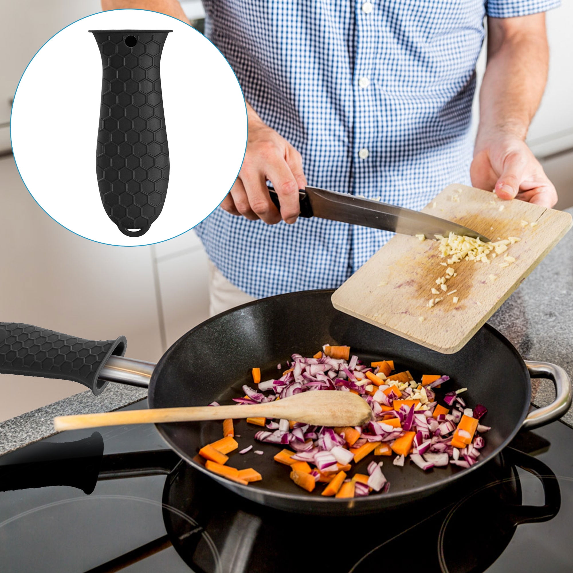 Pothot pan handle sleeve Holder Sleeve Silicone Handle Holder Pot