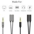 thumbnail image 4 of Gwong Electrónica 3,5 mm 1 macho a 2 puertos hembra Auriculares Micrófono Cable de audio Splitter, 4 of 7
