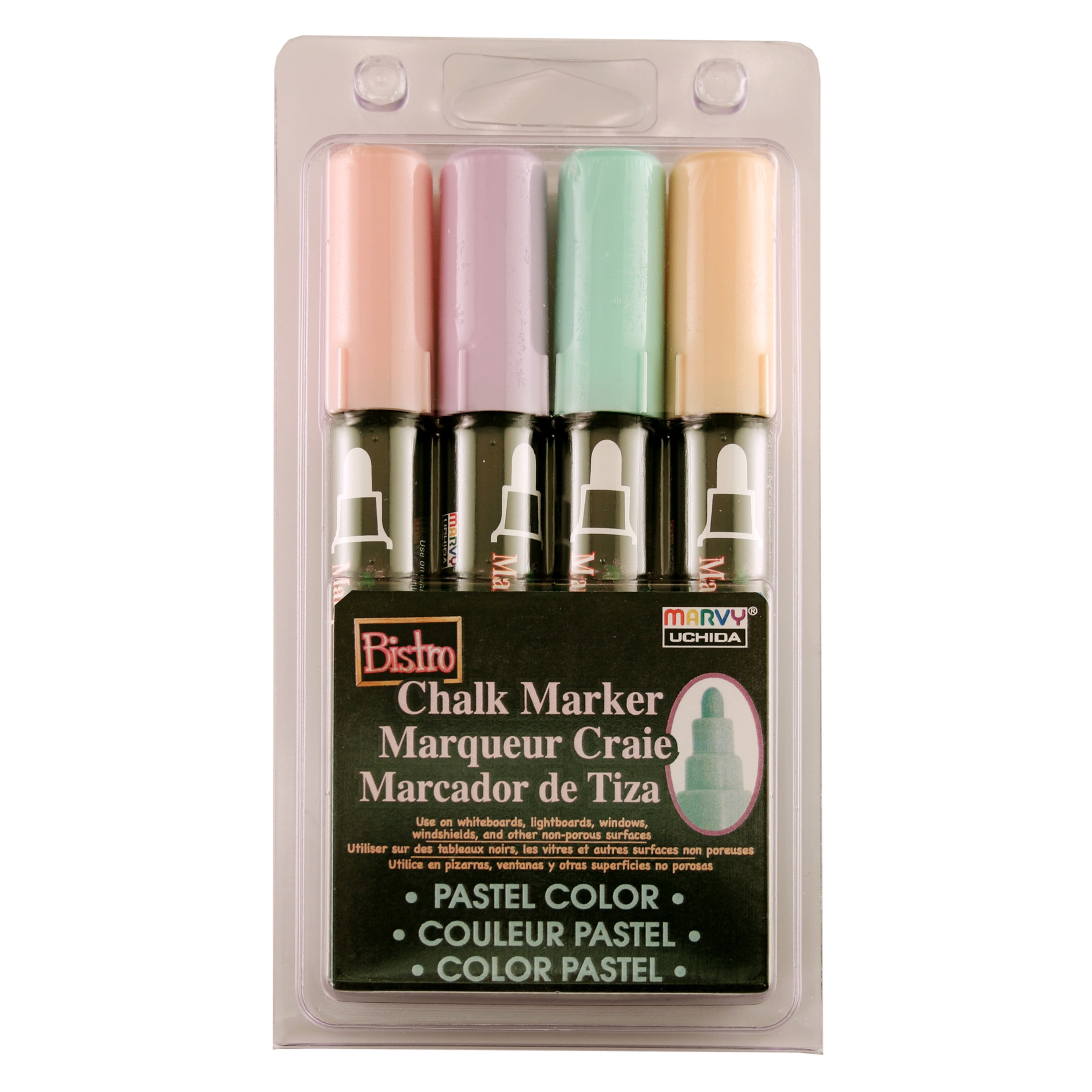 Uchida Bistro Chalk Marker Set B, 4-Markers, Broad Tip