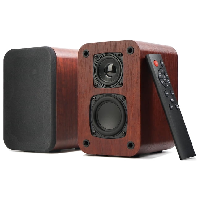 Altavoces Bluetooth de estantería RIOWOIS, reproductor de discos de 40 W y 2.75 pulgadas