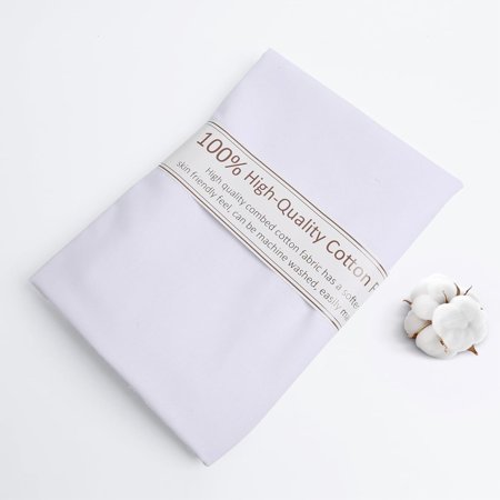 Natural 100% Cotton Poplin Fabric by The Yard 59 Inches Wide Soft White Cotton Material for Sewing Apparel Quilting Embroidery Lining Cloth 1 Yard White