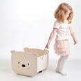 thumbnail image 2 of Tender Leaf Toys - Carro de oso para niños - Carro de madera con ruedas para mover juguetes libros para niños a partir de 3 años, 2 of 5