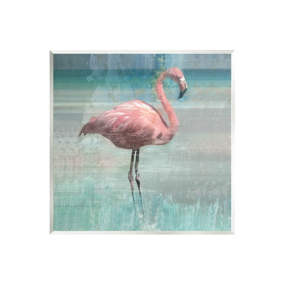 Stupell Industries Layered Flamingo Bird Portrait Graphic Art Unframed Art Print Wall Art, Design by Nan