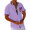thumbnail image 1 of Hawaiian Shirt For Men, Men's Vintage Button Down Bowling Shirts Short Sleeve Summer Beach Shirt M, 1 of 5