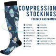 thumbnail image 4 of GZHJMY 1 Pair Rocket Compression Socks for Women Men, Knee High Stocking for Running,Athletic,Medical, 4 of 7