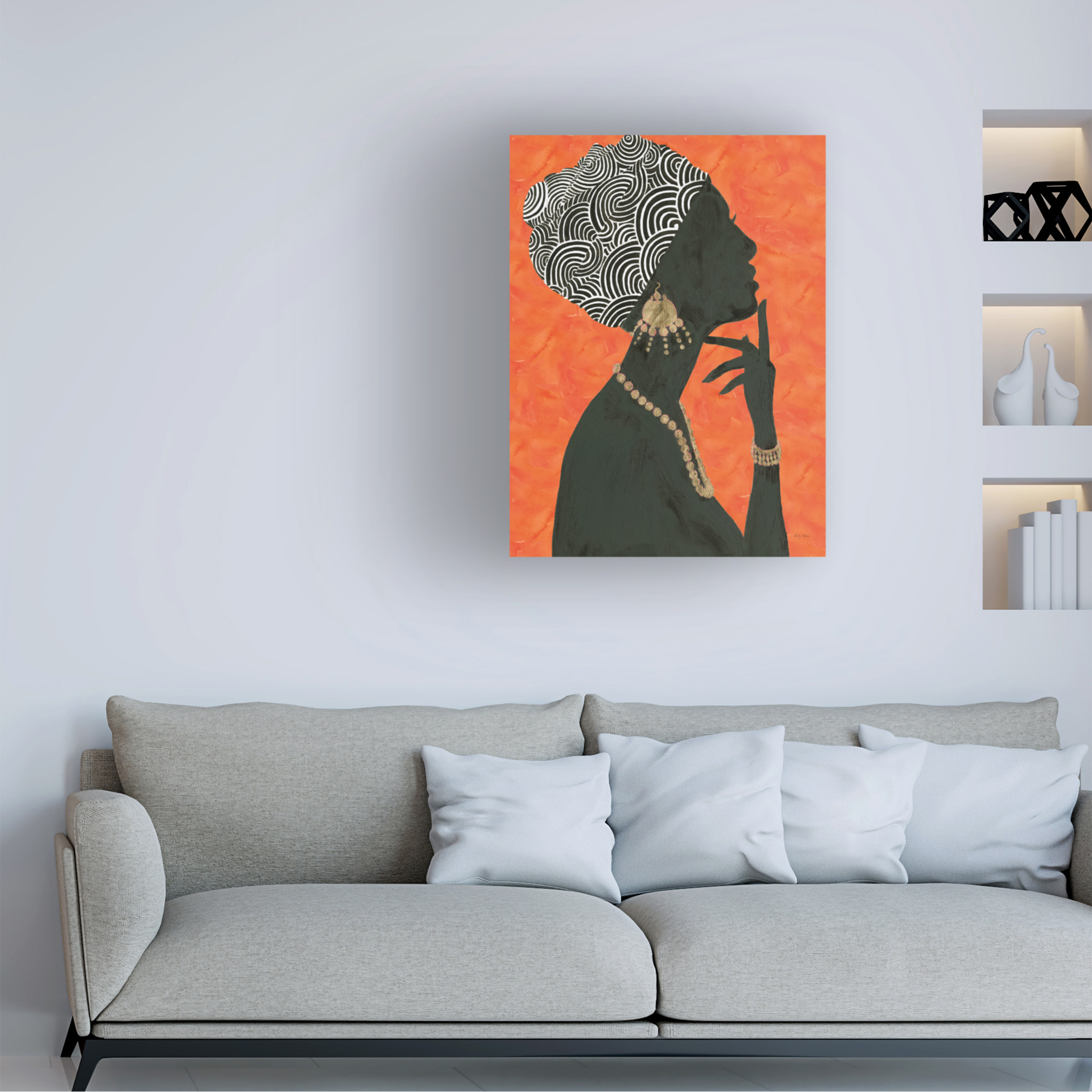 Trademark Fine Art 'Graceful Majesty I Orange' Canvas Art by Emily Adams