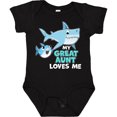 thumbnail image 3 of Inktastic My Great Aunt Loves Me with Cute Sharks Boys or Girls Baby Bodysuit, 3 of 5