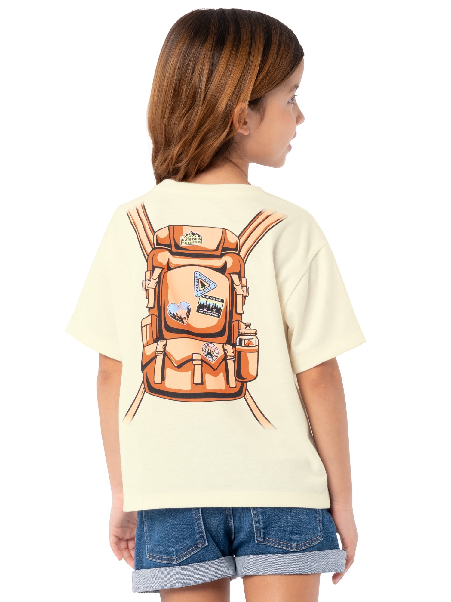 Ozark Trail Girl's Boxy Graphic Tee, Sizes 4-18 & Plus