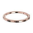 thumbnail image 3 of 0.10ct Round Cut Black Diamond Moissanite 18K Rose Gold Over Silver Wedding Band, 3 of 4