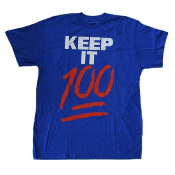 Keep it 100! Men's Blue T-Shirt (Small)