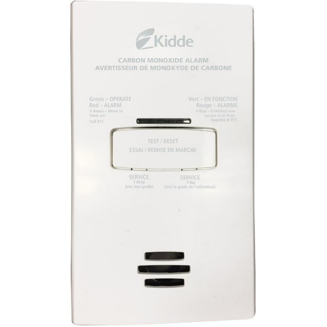 Kidde Carbon Monoxide alarm, plug-in to 120V outlet with Battery backup