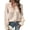 Beige, variant on Womens Plaid Shirt Button Down Puff Sleeve Ruffle Neck Gingham Tops Fall Casual Work Business Loose Fit Blouse