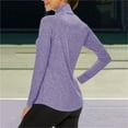 thumbnail image 5 of Womens Blouses Damen Sportshirt Langarm Mit Stehkragen Halbem Reißverschluss Atmungsaktives Funktionsshirt Für Fitness Laufen Yoga Outdoor Long Sleeve Shirts for Women, 5 of 6