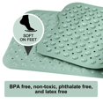 thumbnail image 4 of Alfombrillas de seguridad para baño y ducha YINENN, extra grandes, color verde claro, 4 of 7