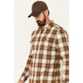 thumbnail image 2 of Brothers And Sons Men's Stewert Everyday Plaid Print Button Down Western Flannel - BASHO23FL14-DKBRWN X-, 2 of 4