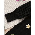 thumbnail image 5 of Zehjuhan Toddler Baby Girl Dresses Kids Long Sleeve Floral Print Knit Fall Winter Dress for 2-7Y, 5 of 5