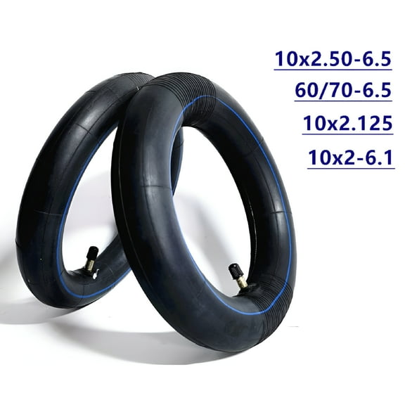 MELIVO 10 Inch Inner Tube 60/70-6.5 for Electric Scooters, Compatible with for MaxG30 Kugoo Models, 10x2.50-6.5 10x2.125 10x2-6.1 Replacement Tube, Black Rubber, 240x45mm