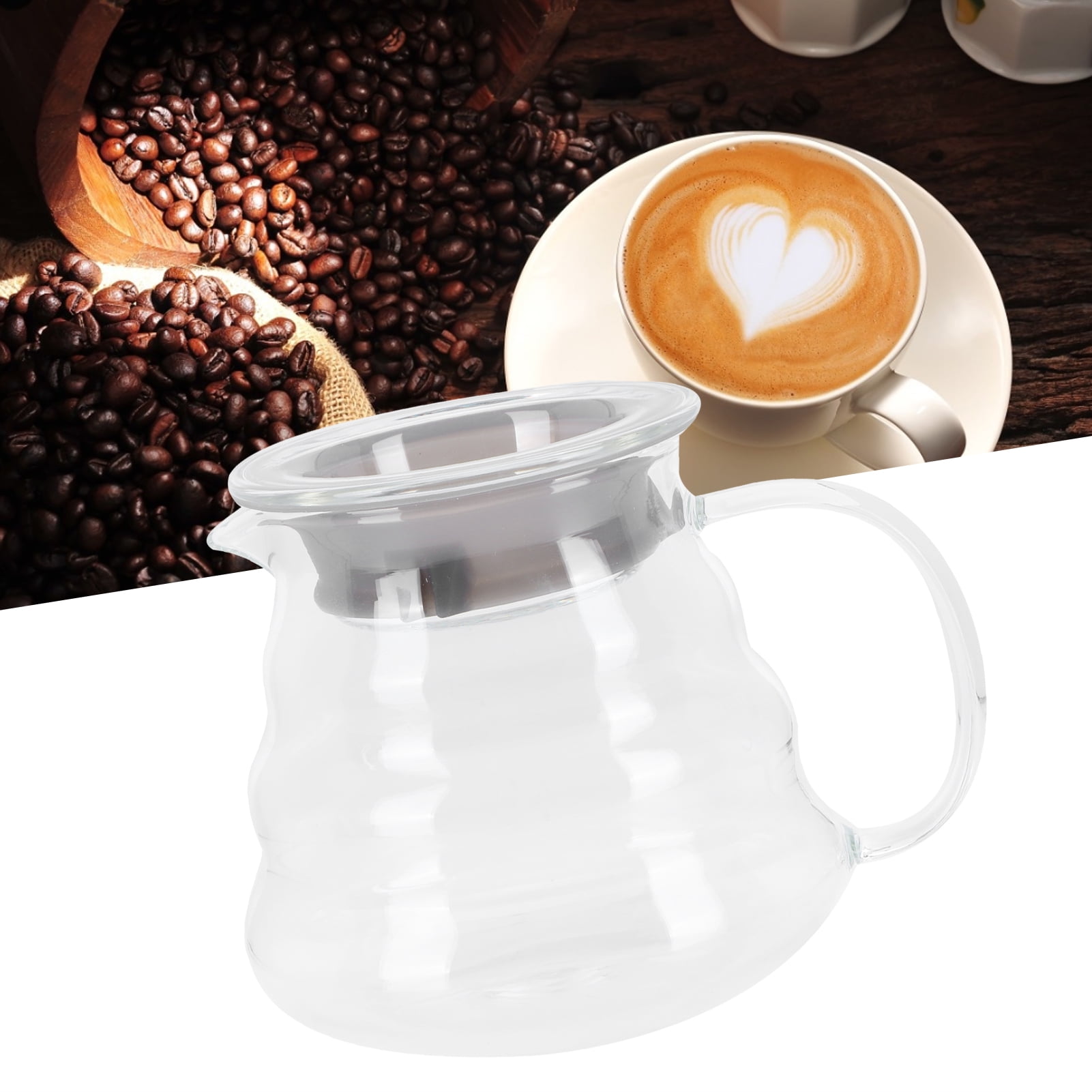Keenso Coffee Pot,Glass Coffee Server Professional Glass Coffee Carafe