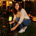 thumbnail image 7 of 6 Styles Halloween Solar Ground Stake Lights Pumpkin Ghost Mummy Maple Leaf Waterproof LED Outdoor Garden Lamps Auto On/Off 2 Lighting Modes On/Flashing for Yard Party Decor, 7 of 7
