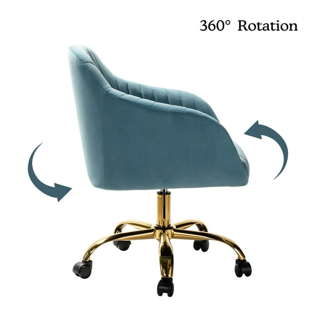 blue dressing table chair Velvet Office Chair | Swivel task seating