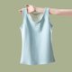 thumbnail image 1 of Ropa interior térmica para mujer, color sólido, cuello redondo, rayas, con base de terciopelo grueso, cubrecopas, pijama de poliéster para mujer, 1 of 6