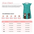 thumbnail image 3 of Balery Cute Cat Paw And Dog Camisón de princesa para niñas, pijama de algodón con mangas abullonadas, suave y bonito.-X-Large, 3 of 6