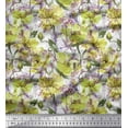 thumbnail image 1 of Soimoi Velvet Fabric Flower & Leaves Watercolor Decor Fabric Printed Yard 58 Inch Wide, 1 of 1