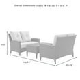 thumbnail image 3 of Crosley Furniture Rockport Outdoor Wicker 3 Piece Conversation Set- Oatmeal/Light Brown, 3 of 9
