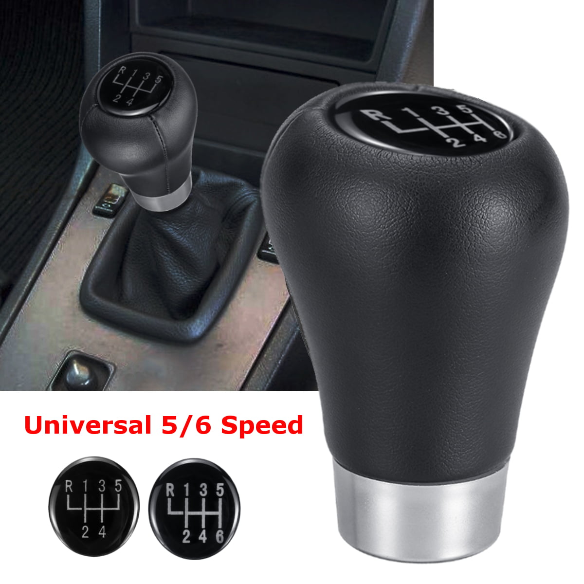 New Replacement 5 Speed Leather Gear Shift Knob For BMW 5 7 Series M E36 E46 E34 