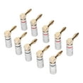 thumbnail image 3 of Sound Banana Plugs, Copper Gold Plated Multipurpose 24K 10 Pcs Right Angle Banana Plugs  For Sound Jack Connector, 3 of 8