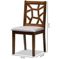 thumbnail image 7 of Baxton Studio Abilene Mid-Century Grey Fabric Upholstered and Walnut Brown Finished Dining Chair Set of 2, 7 of 7