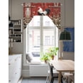 thumbnail image 4 of Rustic Farmhouse Swag Valance and Tier Curtains Set Rustic Red Barn Rooster Wildflowers Kitchen Curtains 3 Piece Set Rod Pocket Panels for Bedroom Cafe 56x36 inch, 4 of 6
