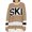 Khaki, variant on Fall Winter Women Long Sleeved Letter Print Knit Sweater Pullover