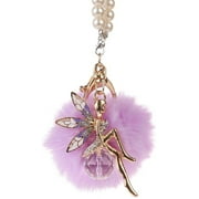 Car Interior Hanging Ornament, Crystal Diamond Fairy Rearview Mirror Hanging Bling Charm Girly Decoration for Car/Home/Office (Fairy)