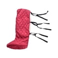 thumbnail image 2 of Funda de yeso cálida para piernas, bota de yeso para fracturas, para adultos, de felpa gruesa, protectora contra el frío Rojo, 2 of 7