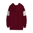 thumbnail image 3 of MELDVDIB Mens Thin Hoodies Fashion Casual Color Block Oversized Hooded Sweatshirts Fall Winter Long Sleeve Pullover Tops Wine 2XL, 3 of 3