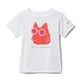 thumbnail image 3 of Columbia Youth Girls Mirror Creek Short Sleeve Graphic Shirt, White Wildflower Power, X-Small, 3 of 4