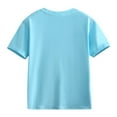 thumbnail image 5 of Ccpelsie Little Boys T-Shirts Kids Casual Crewneck Top Summer Basic Tees for Boys Summer Daily Wear(Light Blue,2-3 Years), 5 of 8